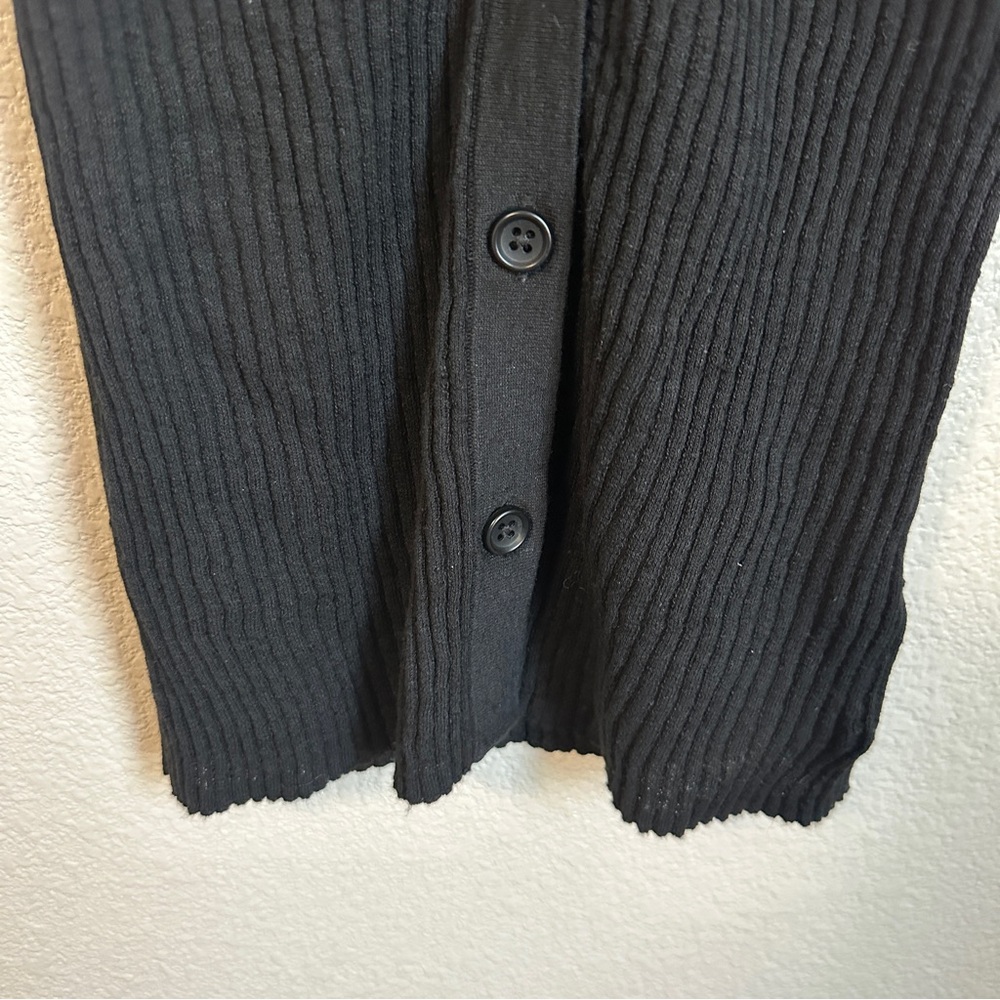 James Perse Ribbed Linen Blend Vest Sz 0 Black - Picture 4 of 8